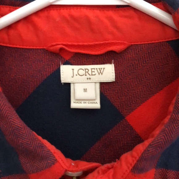 JCrew Factory half zip pullover flannel shirt jacket - Picture 3 of 6